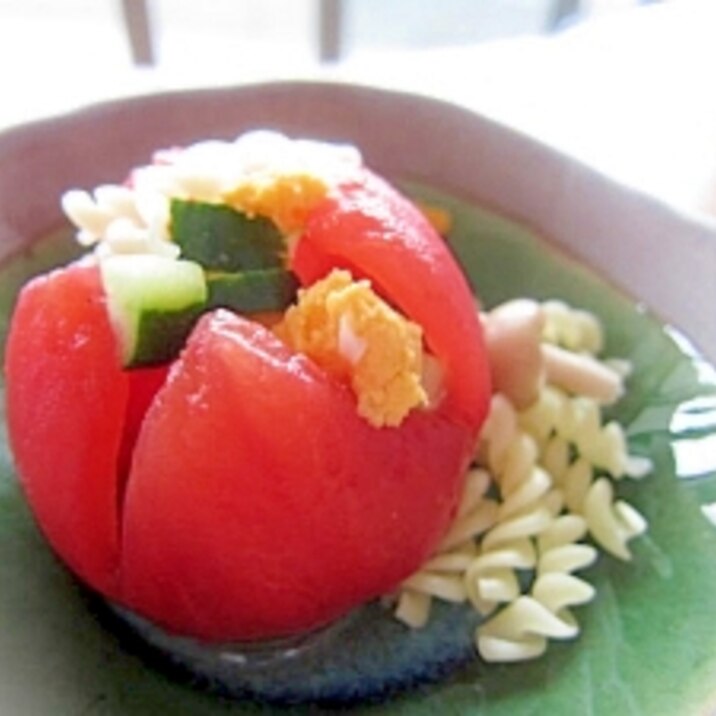 トマトマカロニ卵サラダ